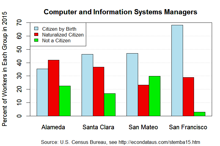 Composition of All Computer and Information Systems Managers in 2015